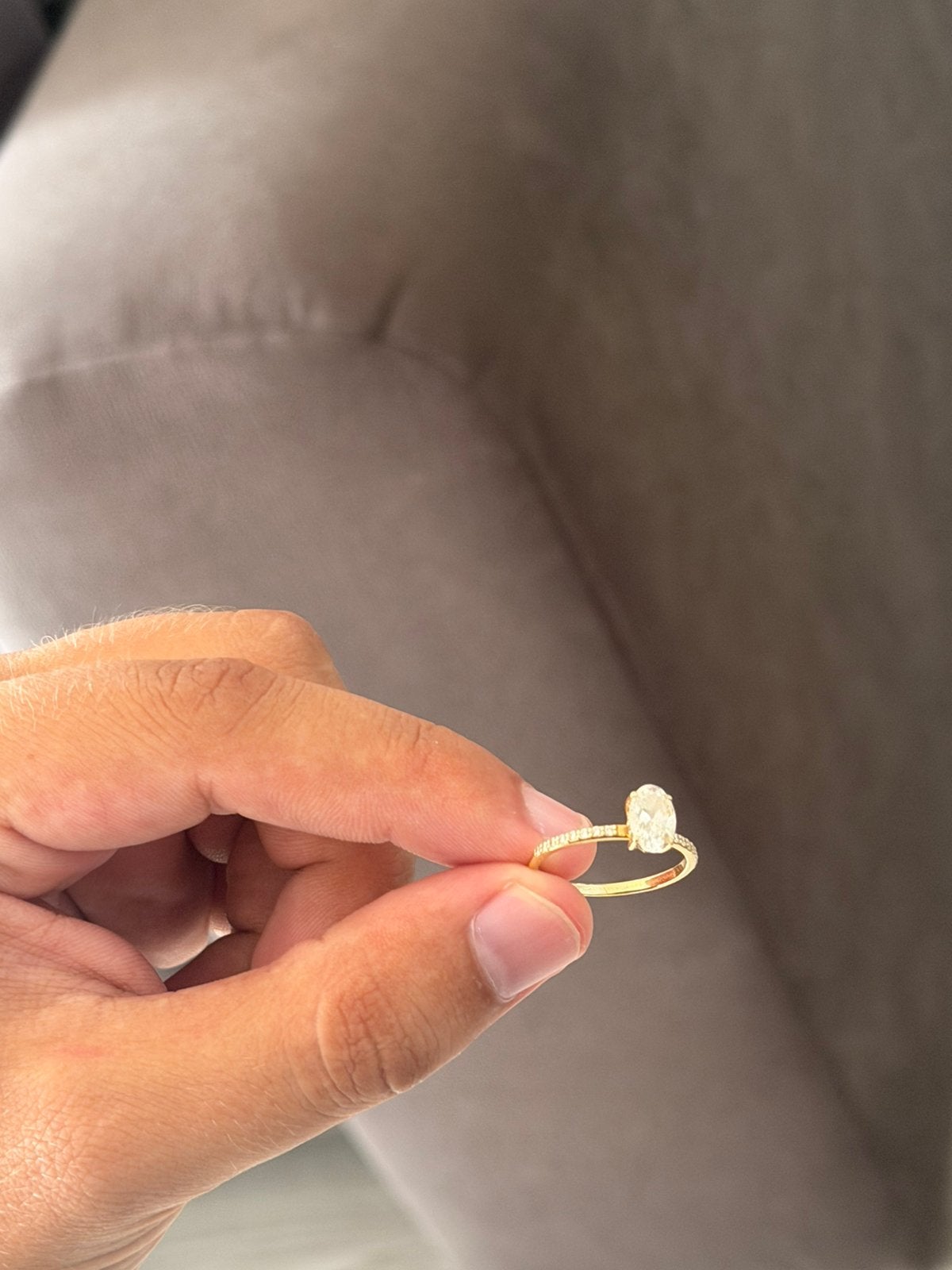 Gouden ring 18K VVS2 D IGI, 18 tot 19, Ophalen of Verzenden, Zo goed als nieuw, Dame