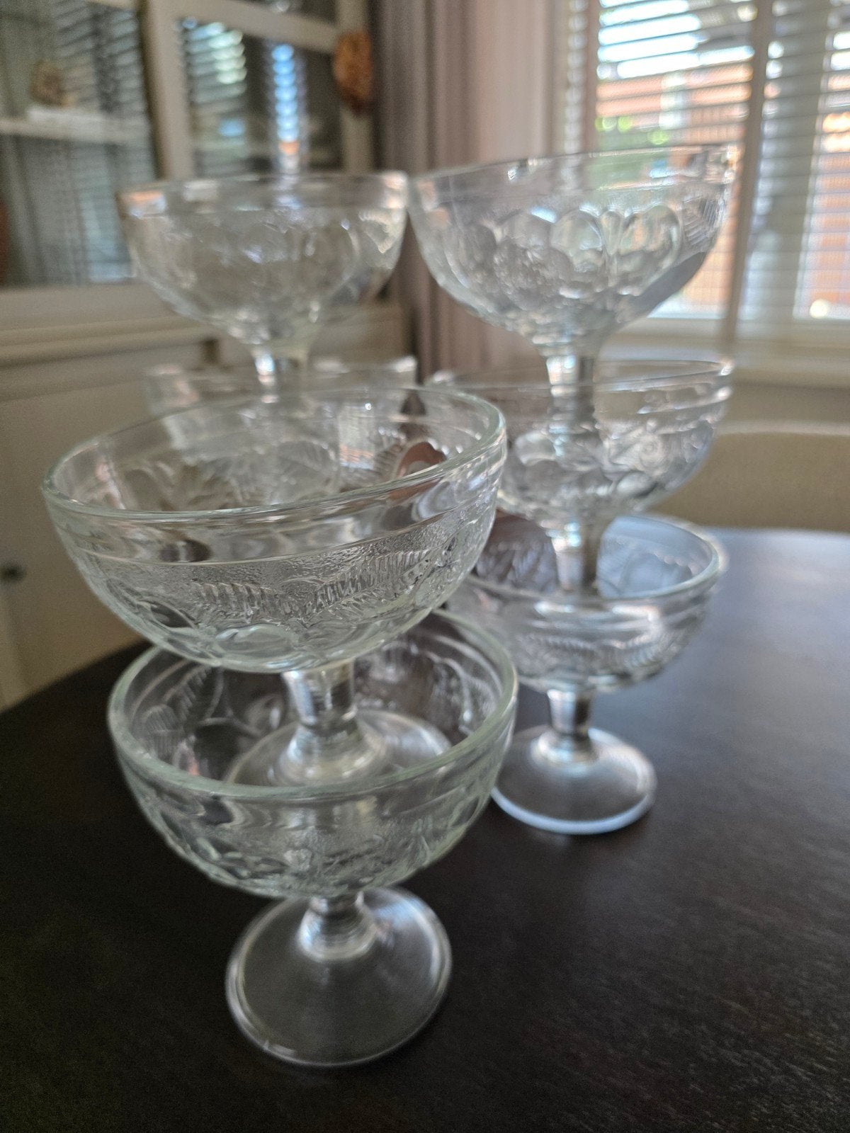 Set van 8 vintage Franse dessert coupes, Antiek en Kunst, Antiek | Glas en Kristal, Ophalen