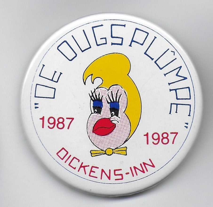 Button De Ougsplumpe 1987 Dickens - inn, Verzamelen, Ophalen of Verzenden, Zo goed als nieuw, Overige onderwerpen