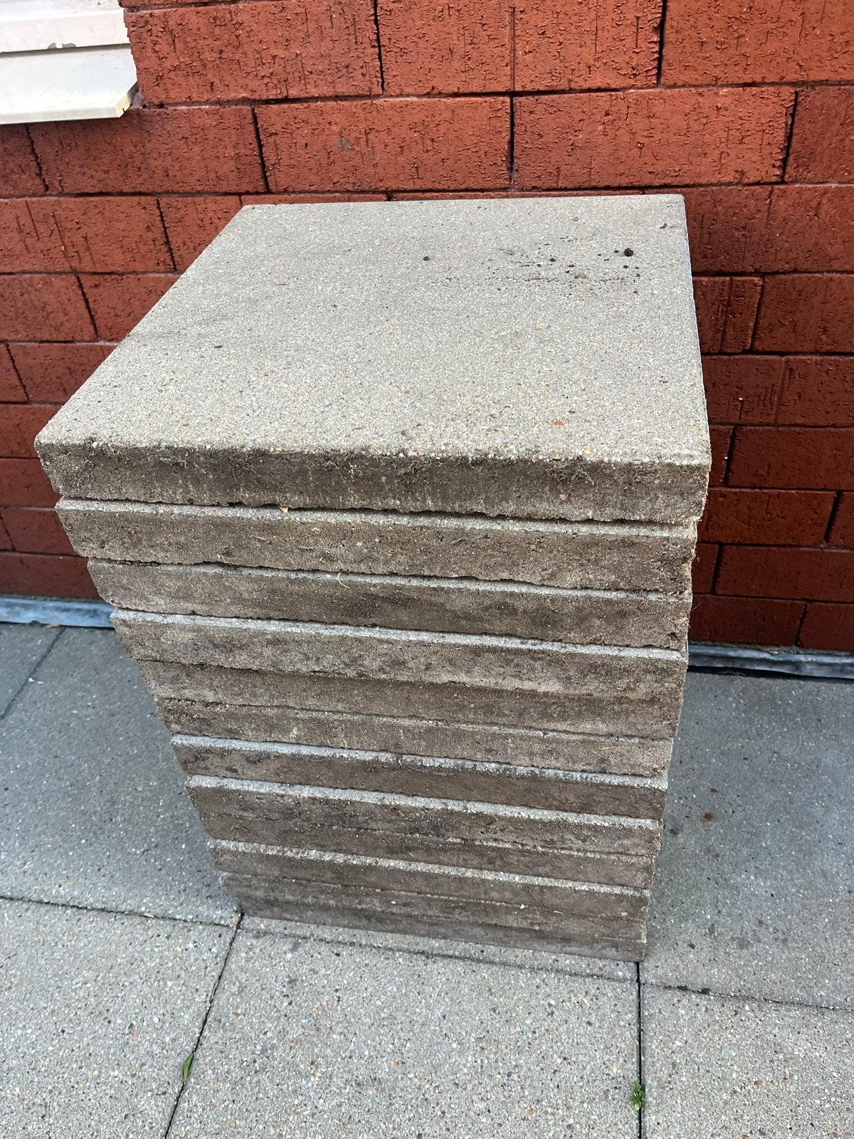 Grijze tuintegels 50x50x7 cm - 39 stuks, Ophalen, Gebruikt, 10 m² of meer, Vloertegels
