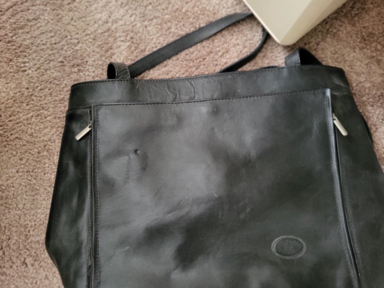 Zwarte leren tas, Ophalen of Verzenden, Nieuw