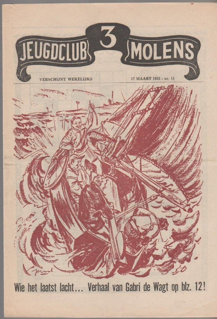 Jeugdclub 3 Molens GEVRAAGD 1955-1956-1957, Boeken, Stripboeken, Complete serie of reeks, Verzenden, Gelezen