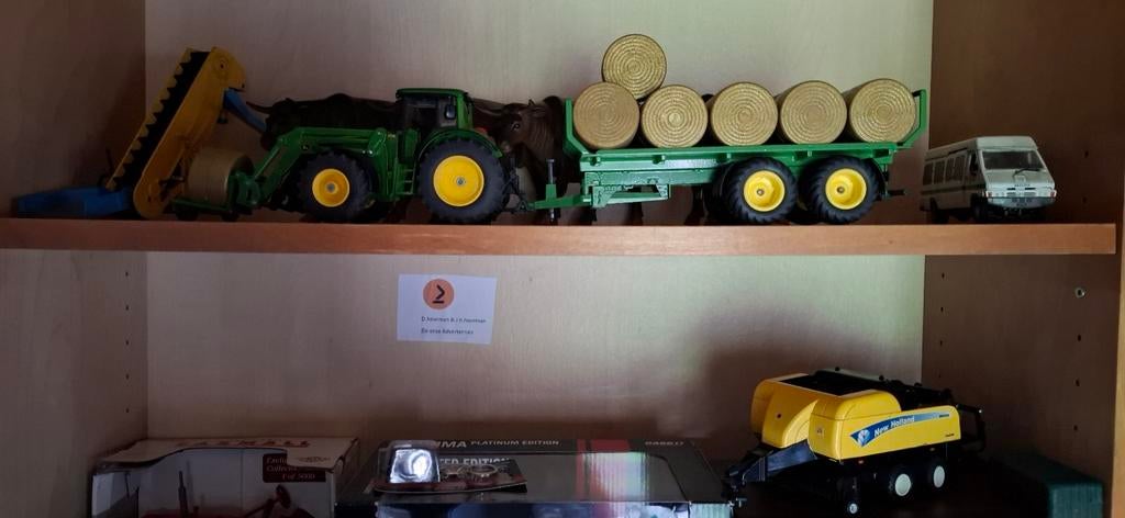 John deere met balenwagen orginele zet, Hobby en Vrije tijd, Ophalen of Verzenden, Tractor of Landbouw, SIKU