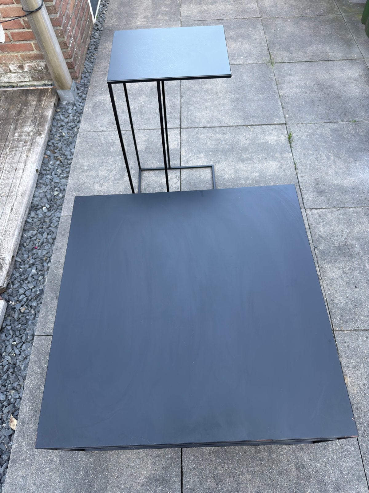 Goossens salontafel Saar + bijzettafel Jill |Nieuwprijs €698, Ophalen, Gebruikt, Rond, 50 tot 100 cm