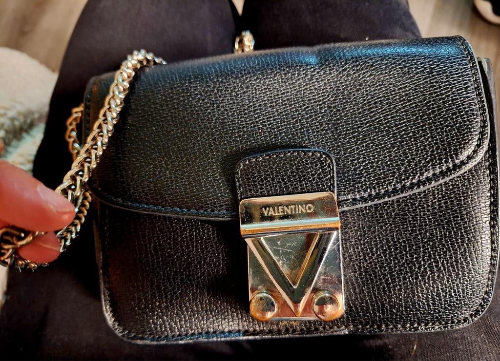 Valentino (gardenia clutch) crossbag schoudertas, Ophalen of Verzenden, Zwart