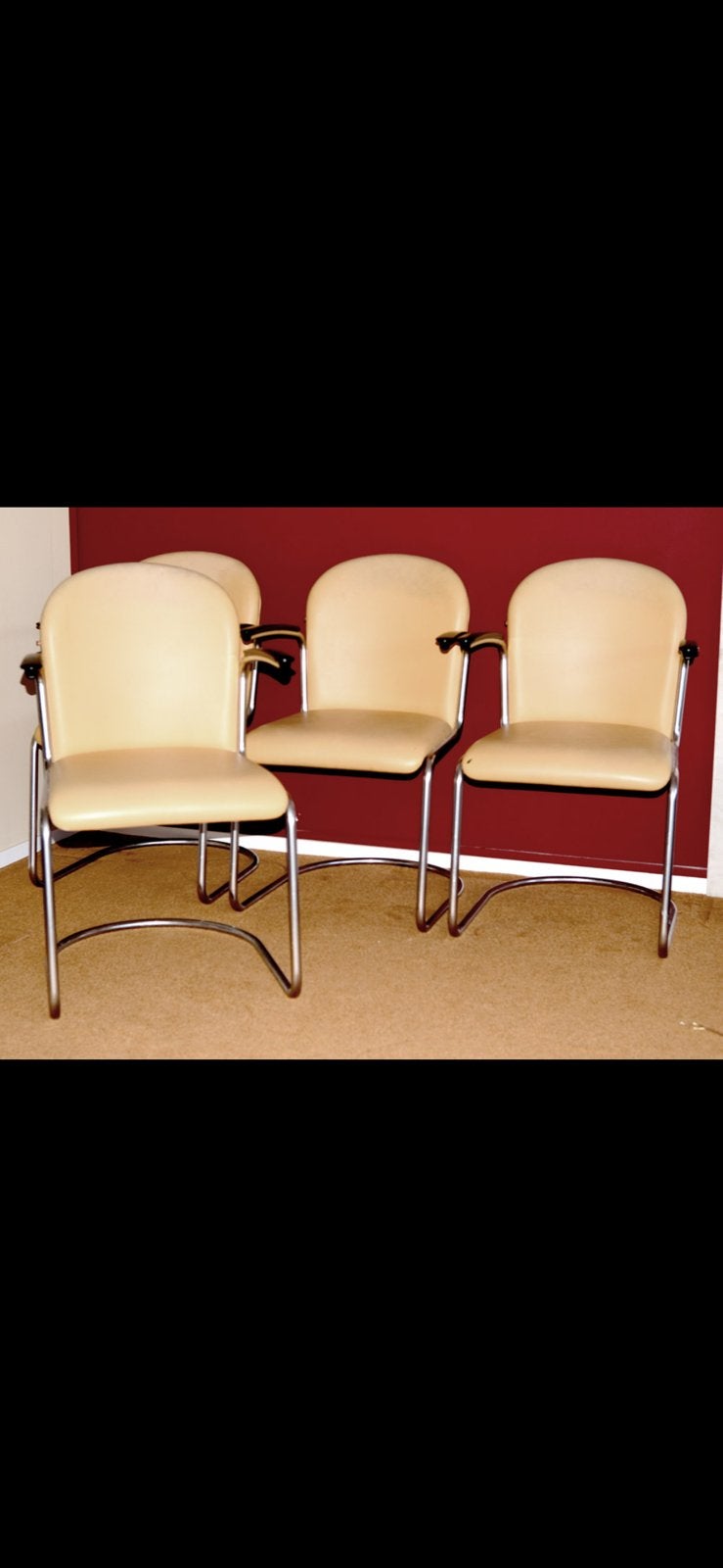 4 gave Gispen stoelen, Ophalen, Overige kleuren, Leer, Zo goed als nieuw