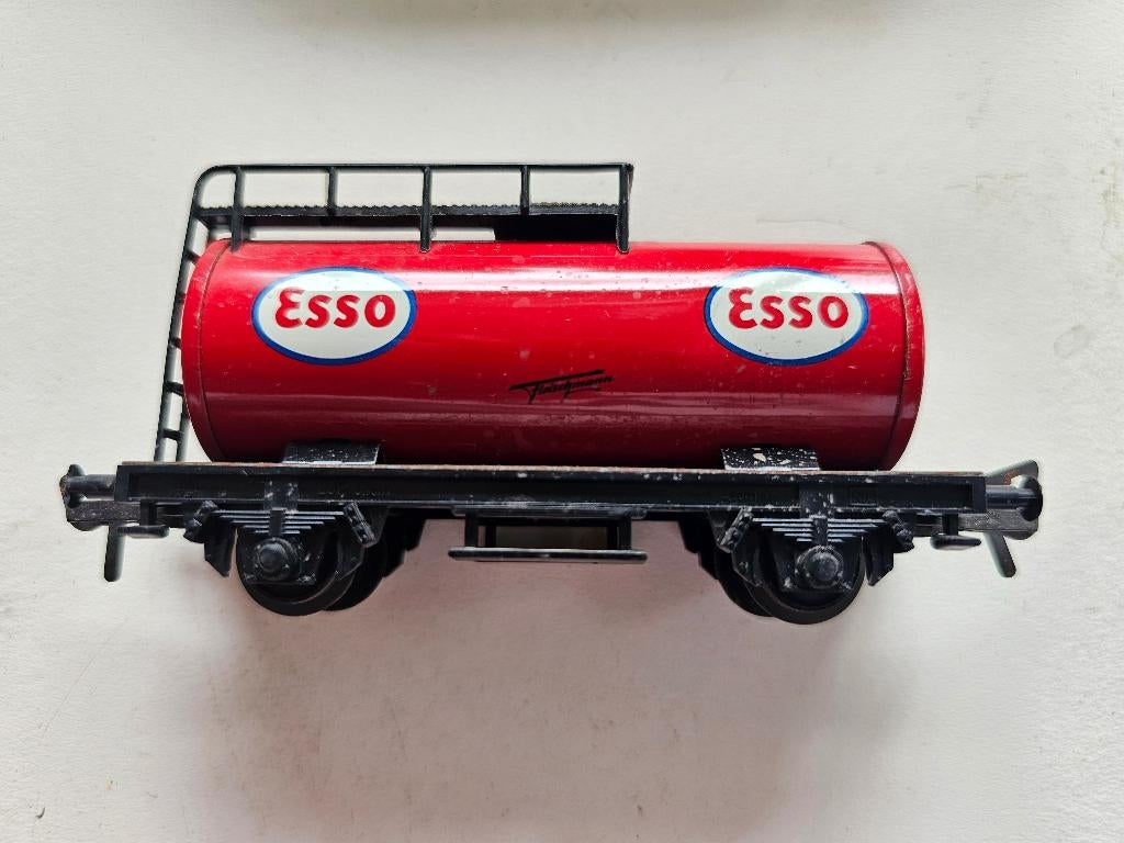 Modeltrein Fleischmann wagon, ESSO ketelwagen, Gebruikt, Gelijkstroom, Fleischmann, Wagon