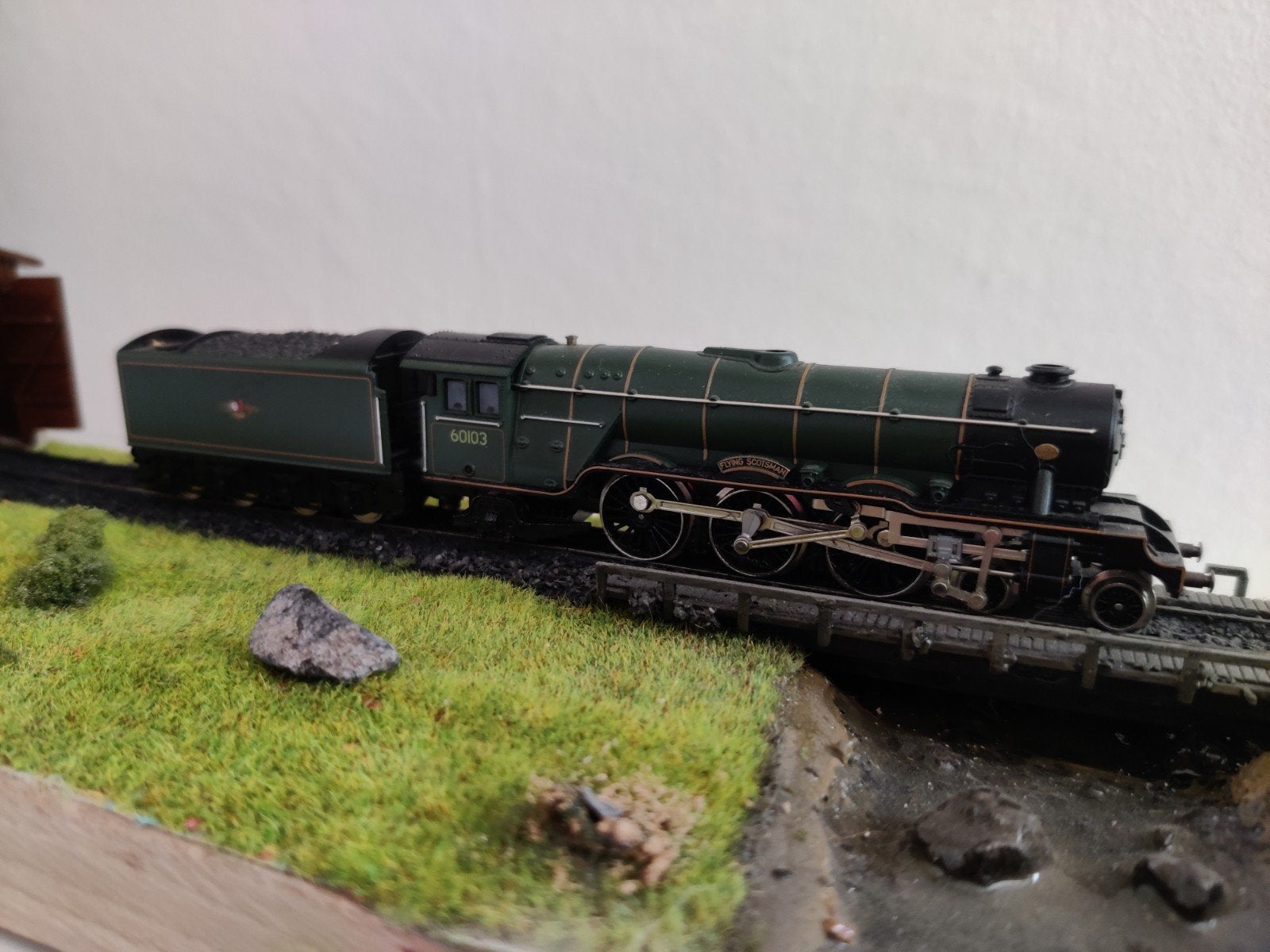 Minitrix "Flying Scotsman" N-schaal stoomtrein met display, Hobby en Vrije tijd, Trix, Ophalen of Verzenden, Zo goed als nieuw