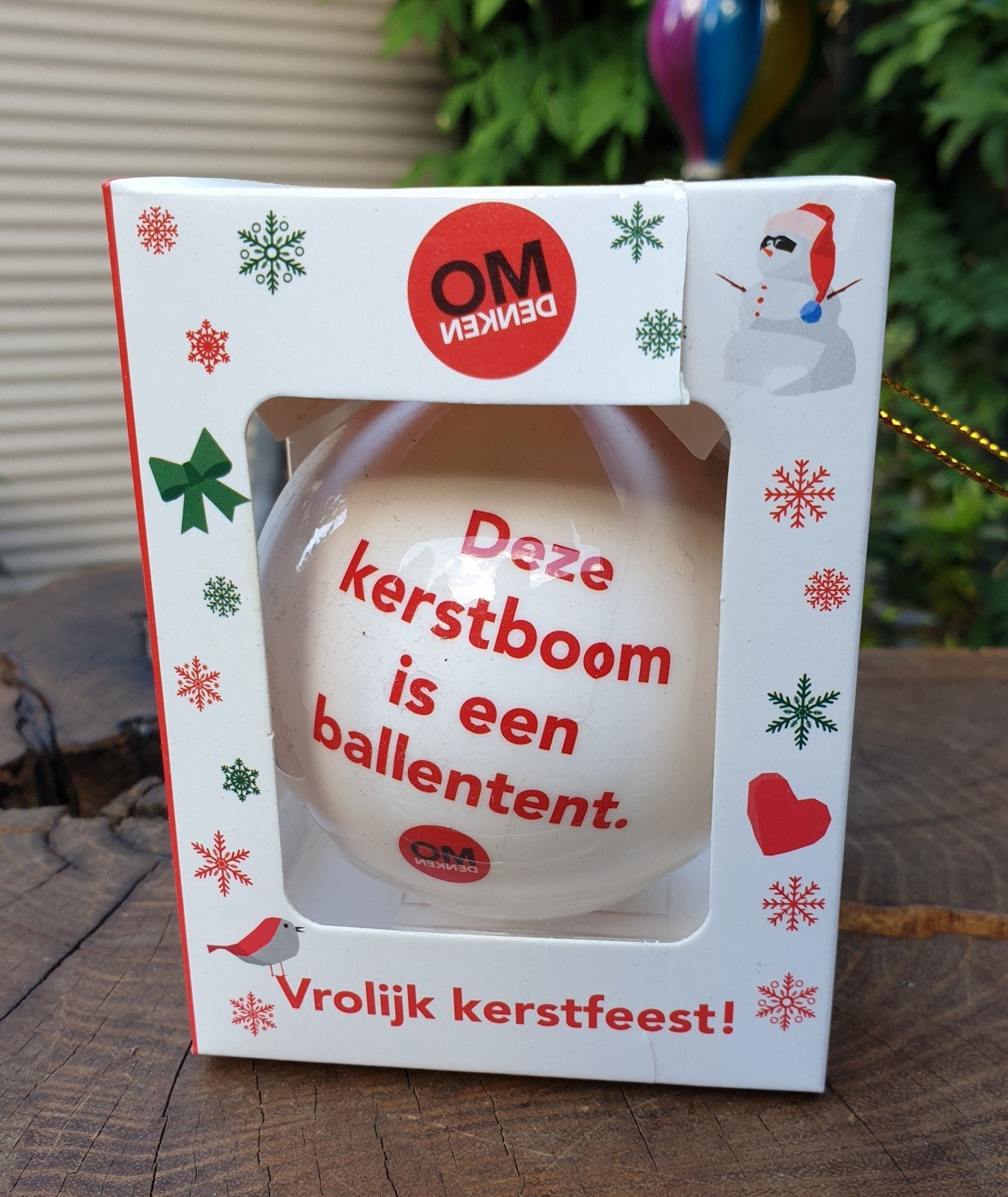 kerstbal met tekst/kerstbal/grappige tekst, Diversen, Verzenden, Nieuw