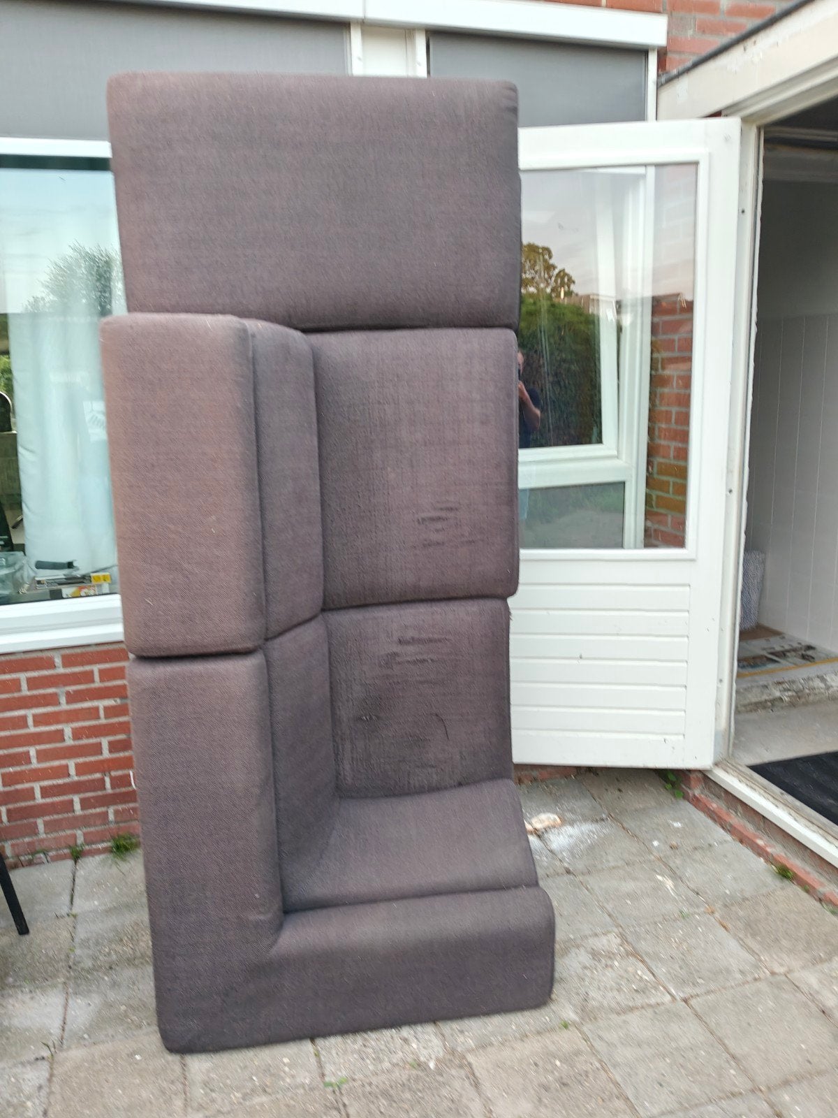 Gratis oude hoekbank, Ophalen, Gebruikt, Vierpersoons of meer
