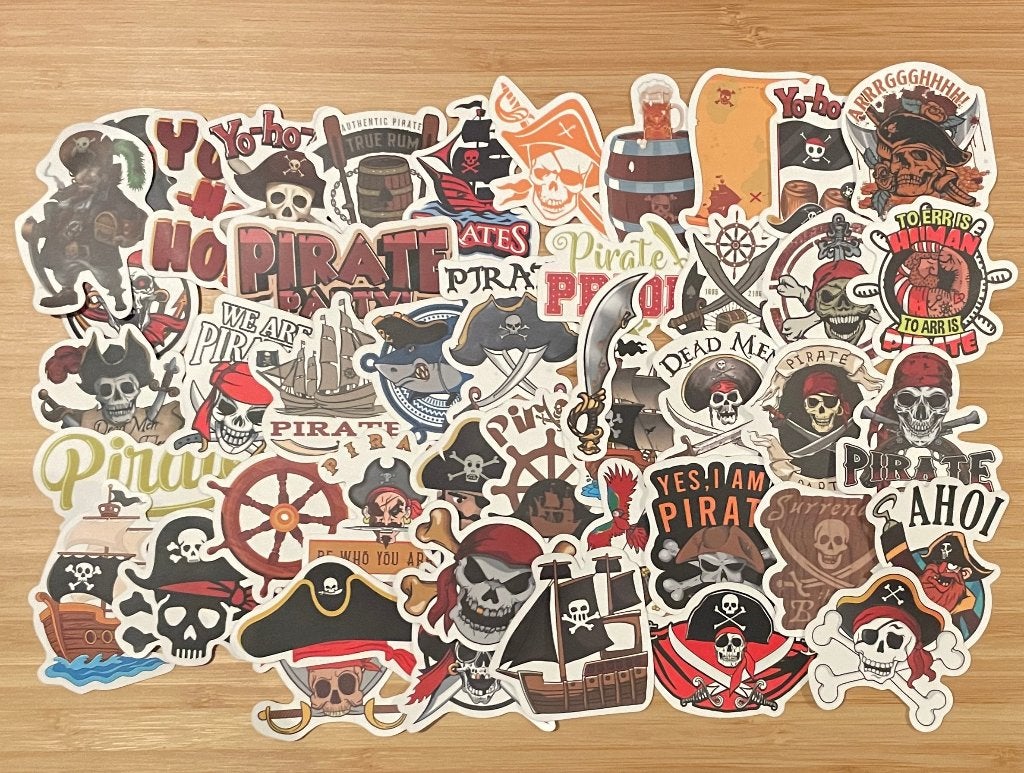 Piraten thema stickers, Verzenden, Nieuw, Meerdere stickers