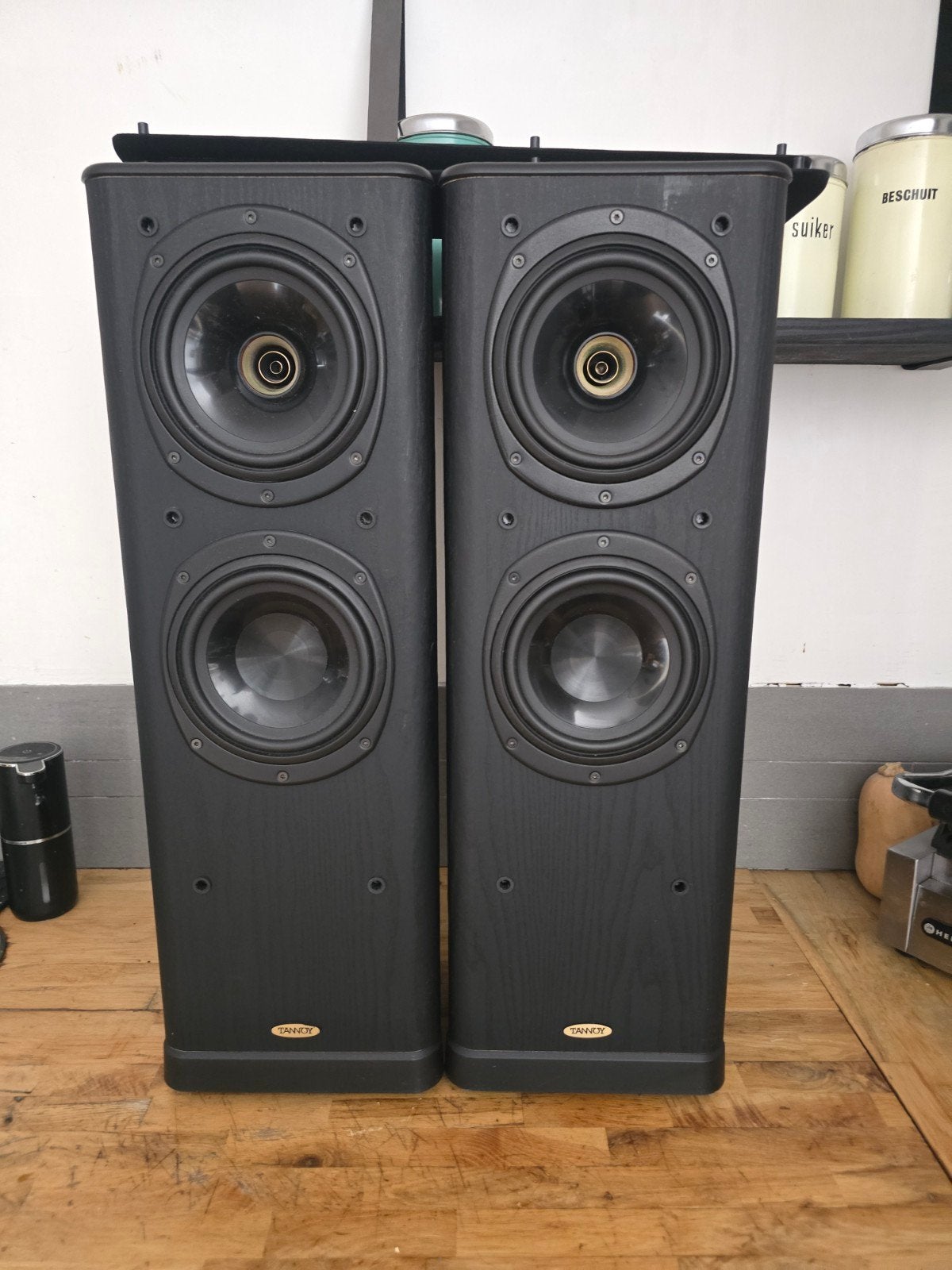 Tannoy 636, Ophalen, Gebruikt, 60 tot 120 watt, Front, Rear of Stereo speakers