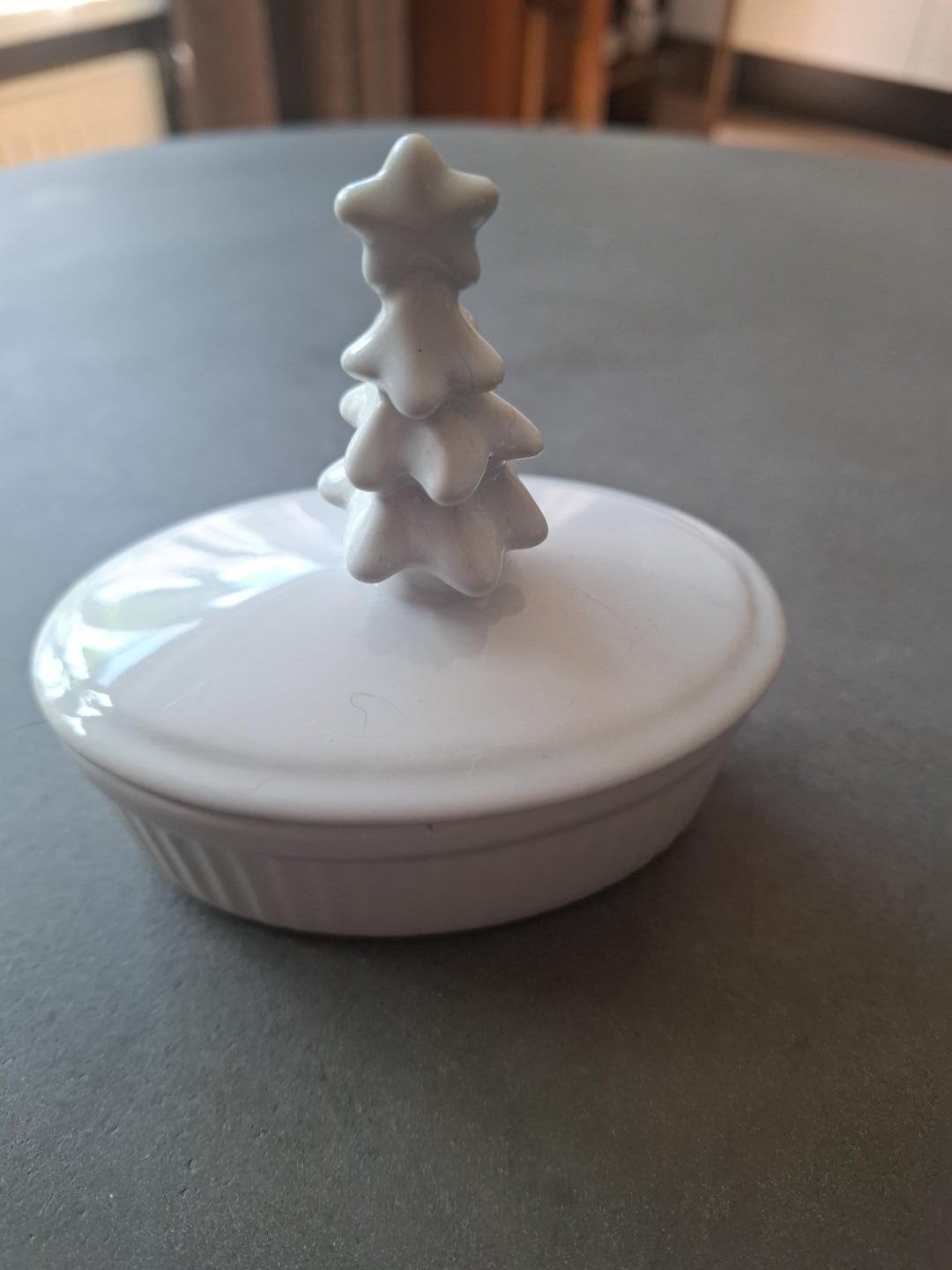 Vintage V&D aardewerk schaaltje met kerstboomknop, Diversen, Ophalen of Verzenden