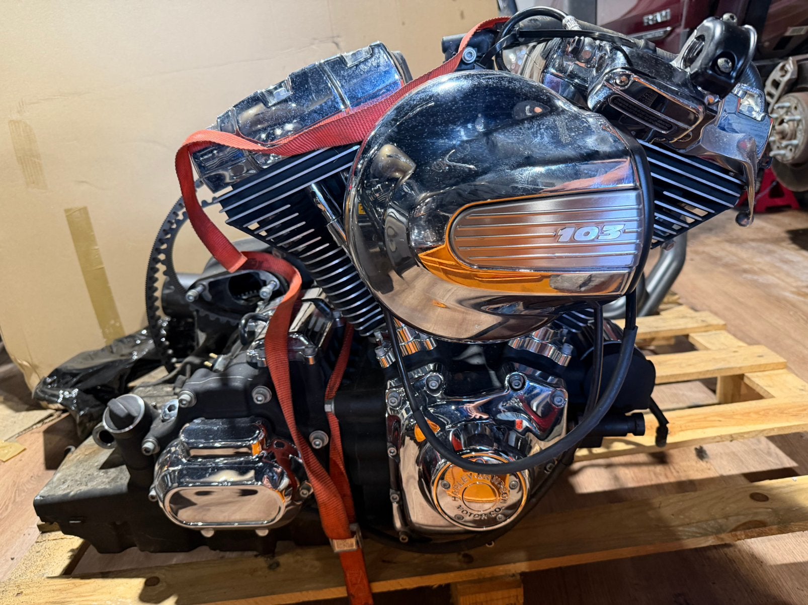Motorblok + bak + primary harley davidson touring 103 BJ2014, Ophalen of Verzenden, Gebruikt