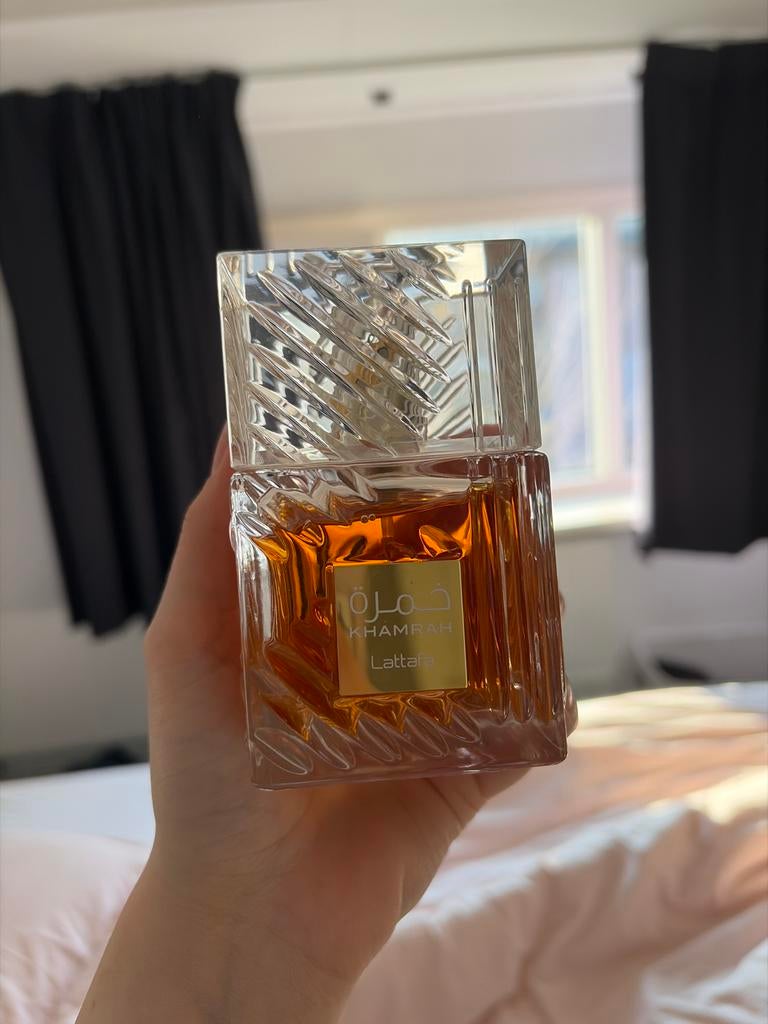 Lattafa Khamrah Eau de Parfum - Arabisch parfum, Ophalen of Verzenden, Zo goed als nieuw