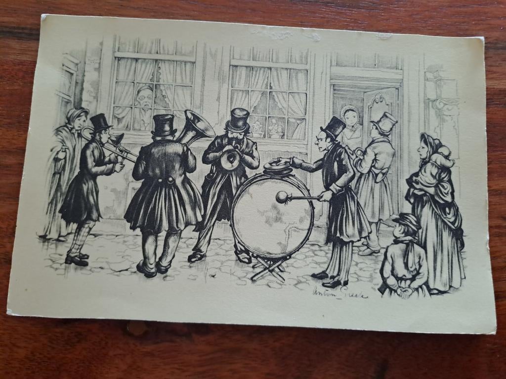 Anton Pieck, straatmuzikanten, Ophalen of Verzenden, 1980 tot heden, Overige thema's