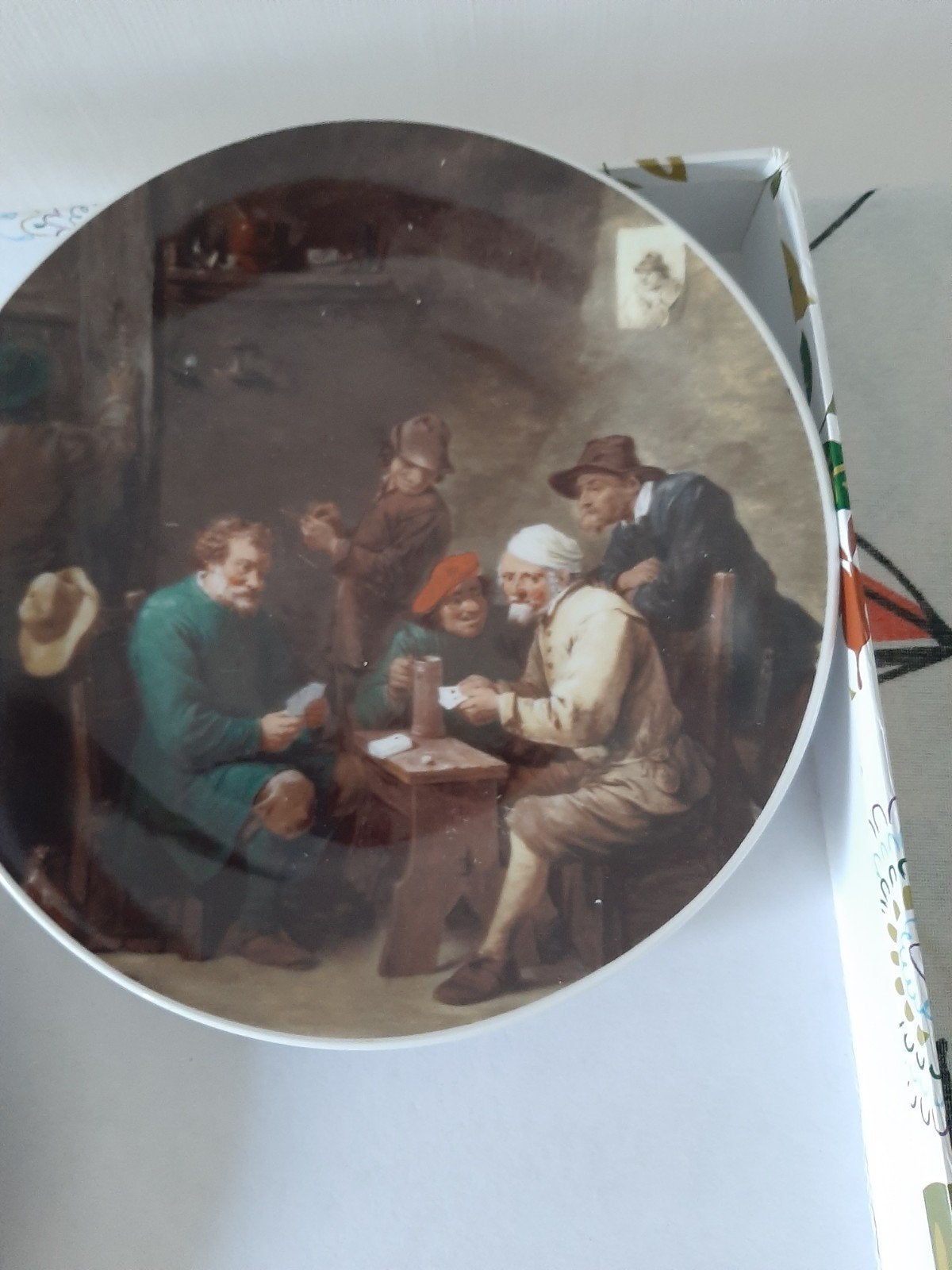 Twee decoratieve borden van David Teniers II, 19 cm, Ophalen of Verzenden
