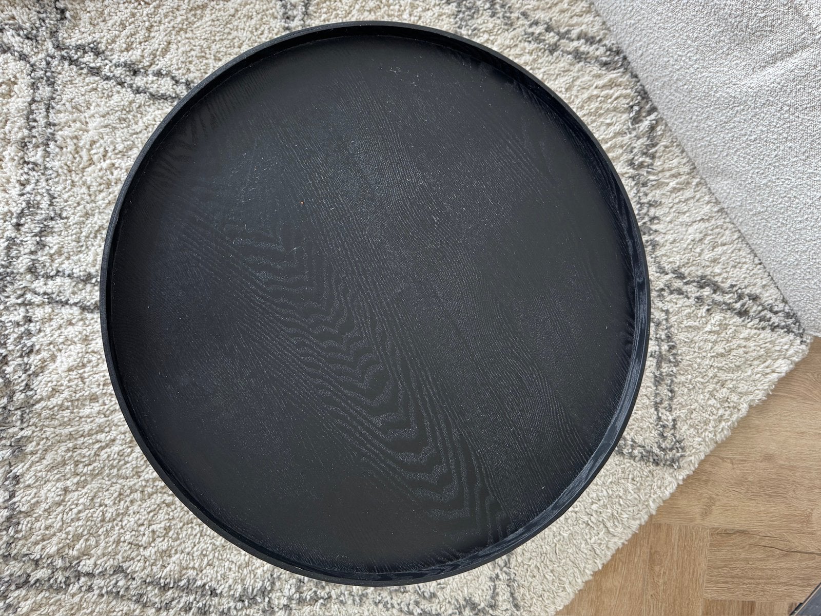 Woood Bijzettafel Mesa maat L zwart, Ophalen, Zo goed als nieuw, Rond, Hout
