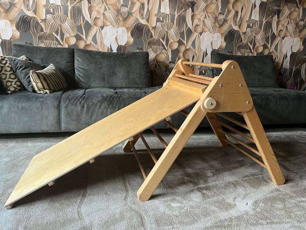 Pikler driehoek DIY Dad met glijbaan en klimplank, Ophalen, Gebruikt, Klimwand