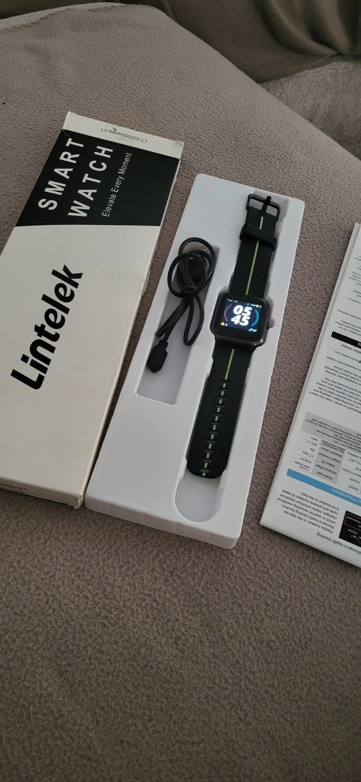 Lintelek Smartwatch - Zo goed als nieuw, in doos, Ophalen of Verzenden, Zo goed als nieuw, Zwart, Lintelek