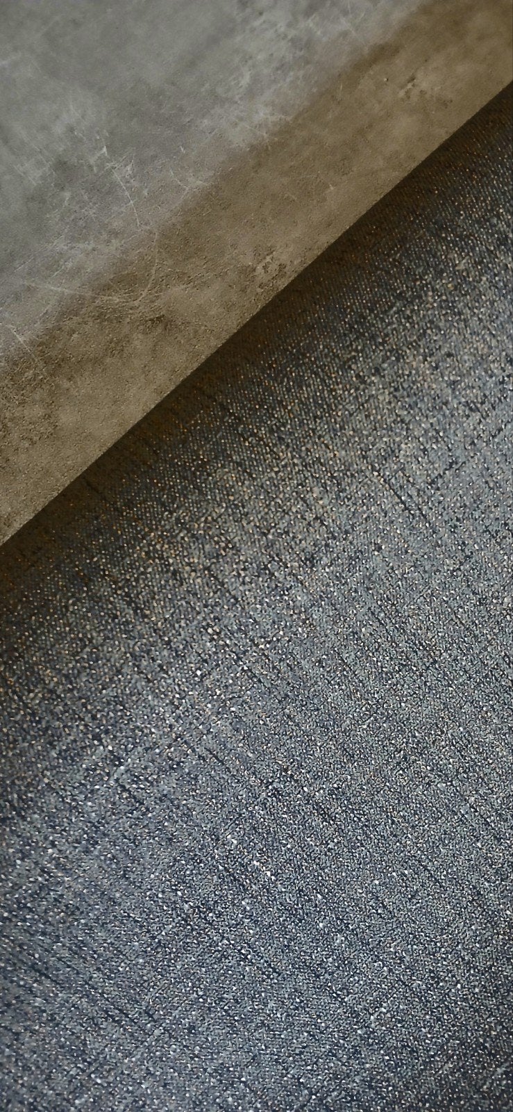 Behang linnenlook donkerbruin met subtiele glans A42209, Ophalen of Verzenden, Minder dan 10 m²