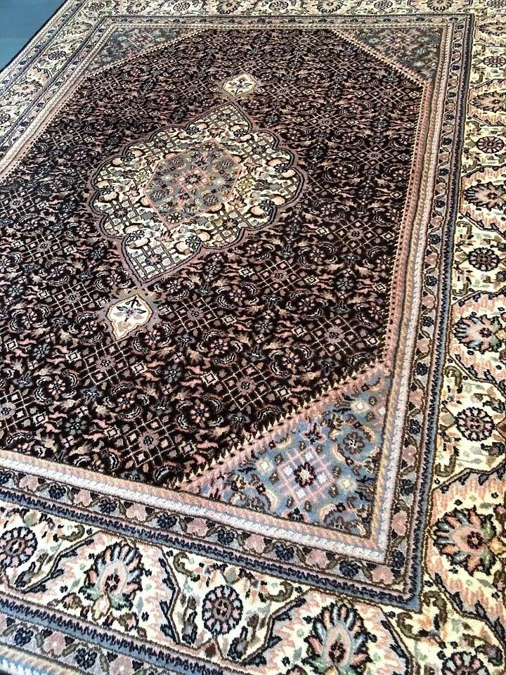 Perzisch tapijt handgeknoopt Bidjar Oosters vloerkleed wol, Gebruikt, Bruin, 200 cm of meer, Ophalen of Verzenden