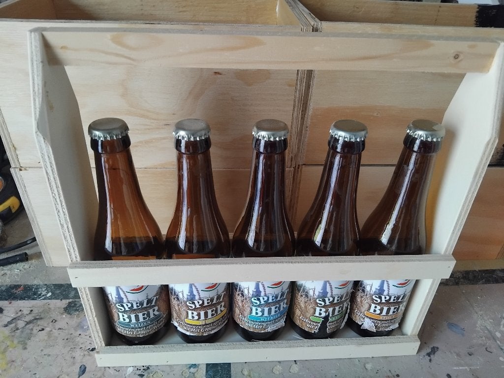 40 houten bierdragers  / bierkratjes voor 5 flesjes, Ophalen, Zo goed als nieuw, Flesje(s), Overige merken