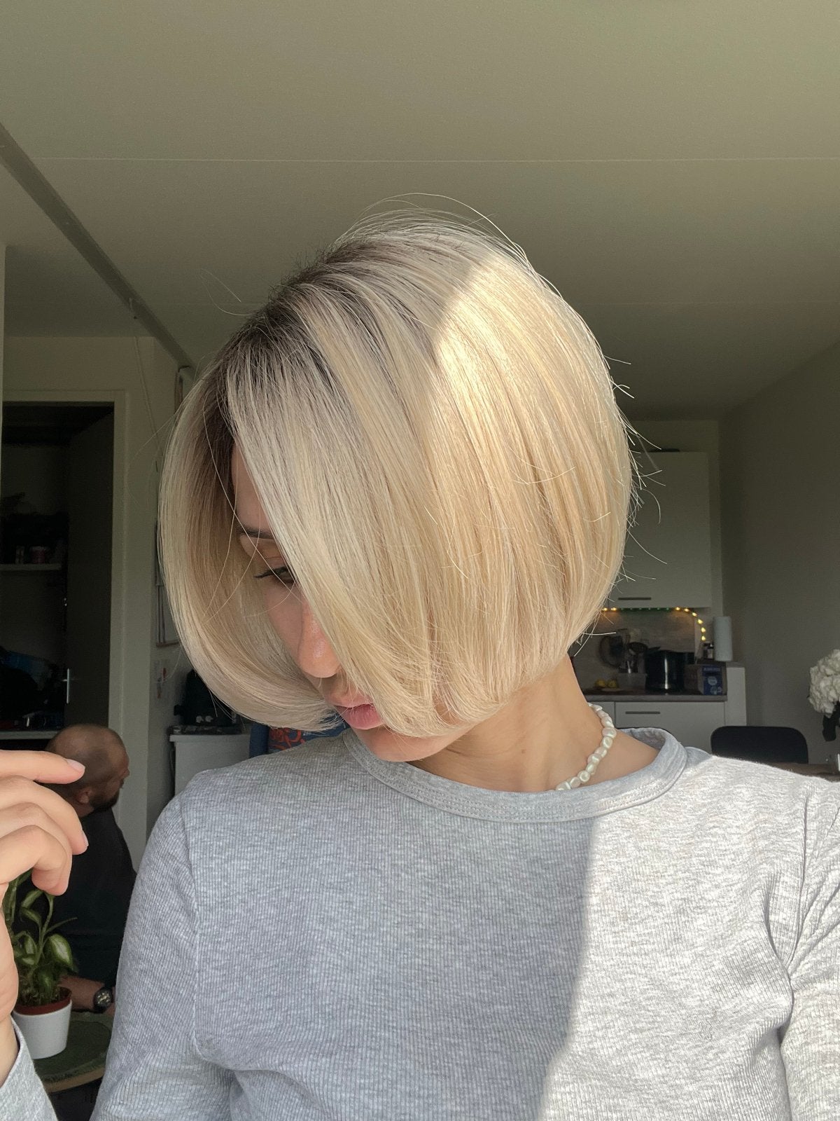 Nieuwe Italiaanse blonde bob pruik - hoge kwaliteit, Ophalen of Verzenden, Nieuw, Pruik of Haarverlenging
