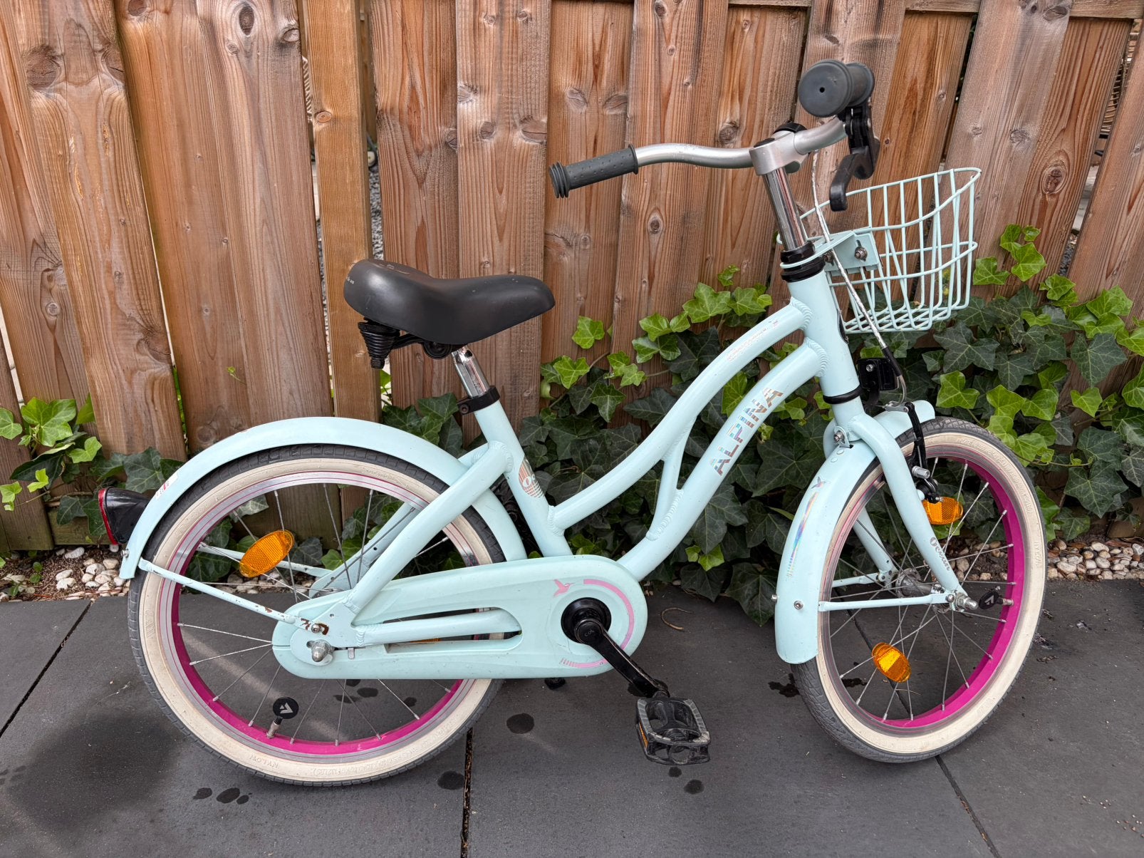 Meisjes fiets 18 inch Alphina Ocean, Fietsen en Brommers, Ophalen, Zo goed als nieuw, 18 inch, Handrem