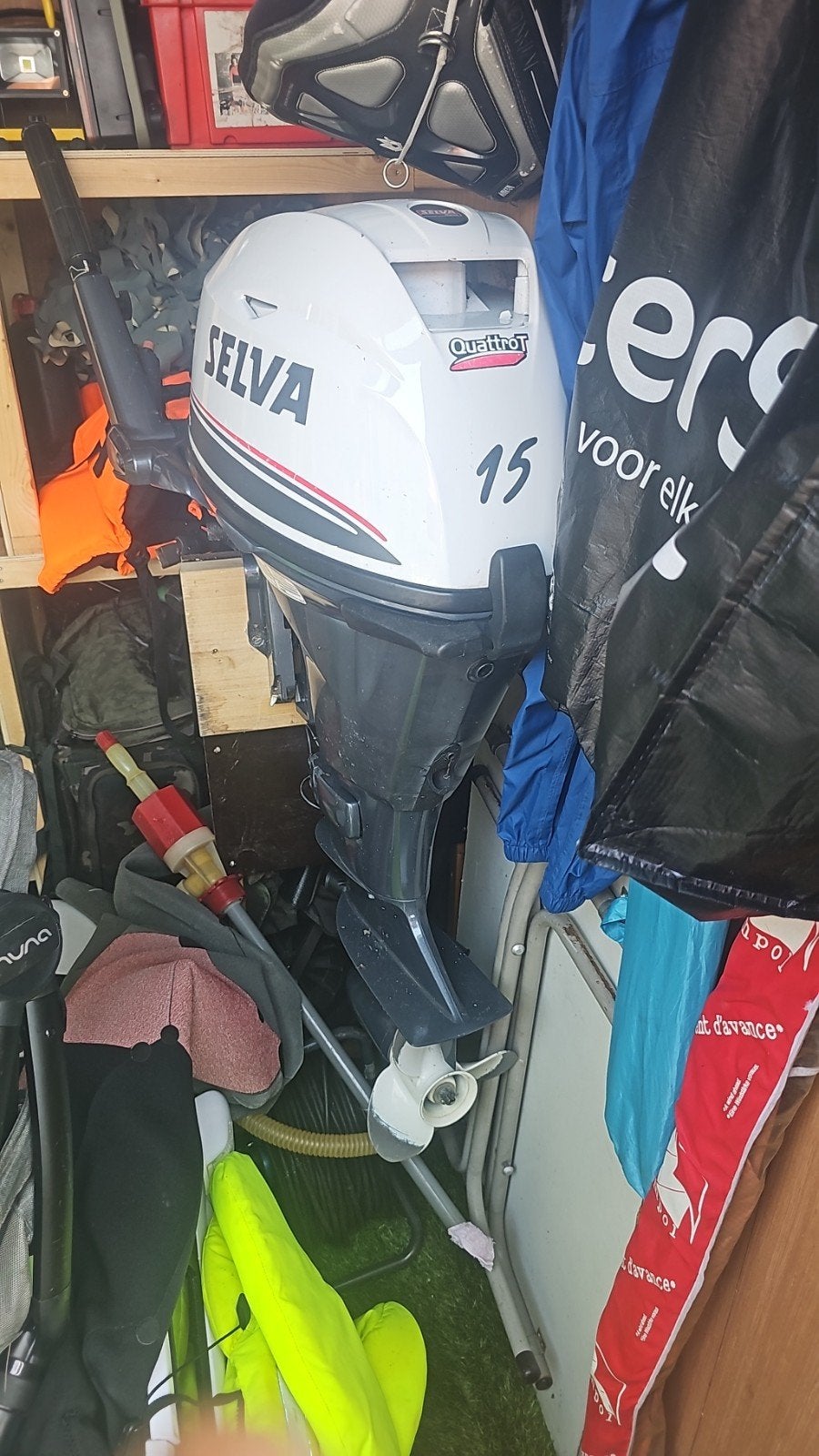Selva Wahoo 15 PK Buitenboordmotor - Zo goed als nieuw, Watersport en Boten, Buiten- en Binnenboordmotoren, Ophalen, 10 tot 30 pk