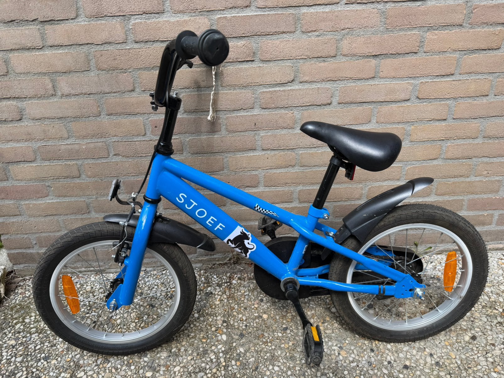 Blauwe kinderfiets 16 inch, Fietsen en Brommers, Fietsen | Kinderfietsjes, Ophalen, Gebruikt, 16 tot 20 inch