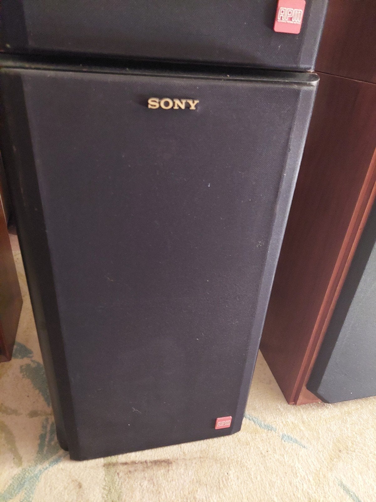 Prachtige zware Sony APM 66 ES MK2 speakers, Ophalen, Vloerstaande luidspreker, Gebruikt, 60 tot 120 watt