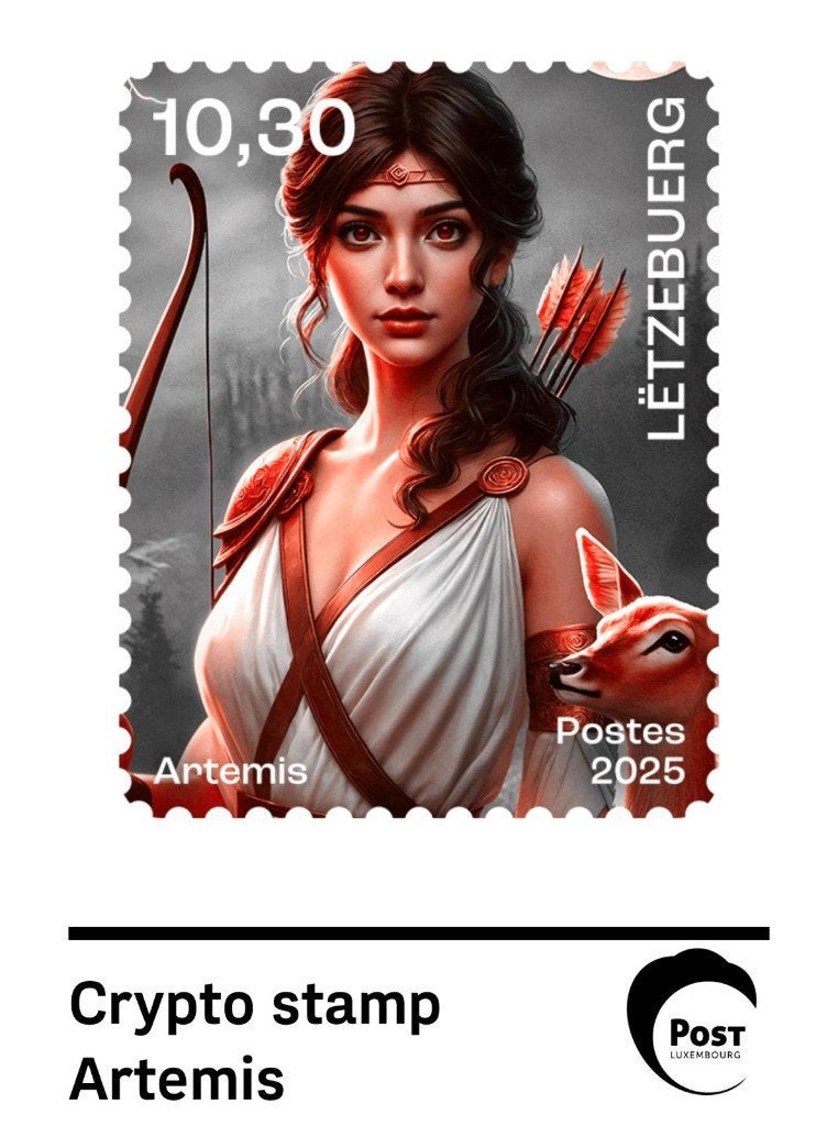 Crypto Stamp Artemis Red, Verzenden
