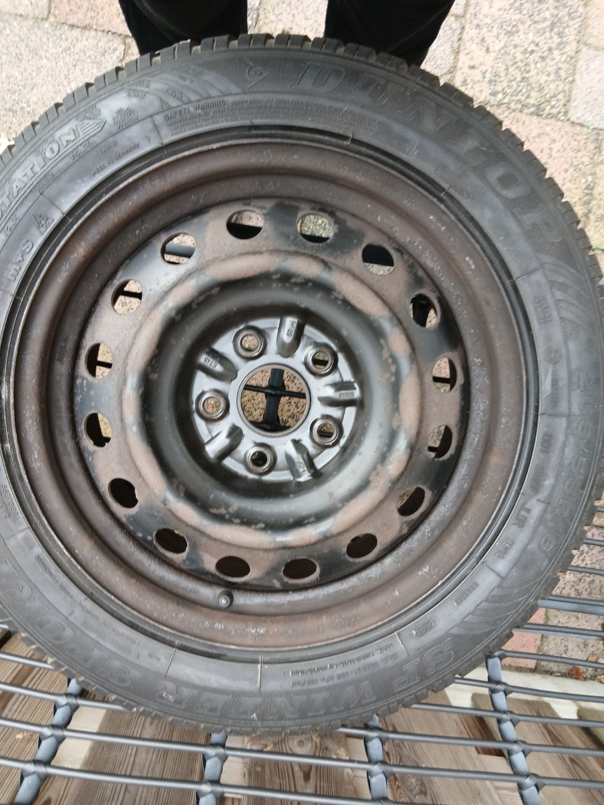 winterbanden met stalen velg, Ophalen
