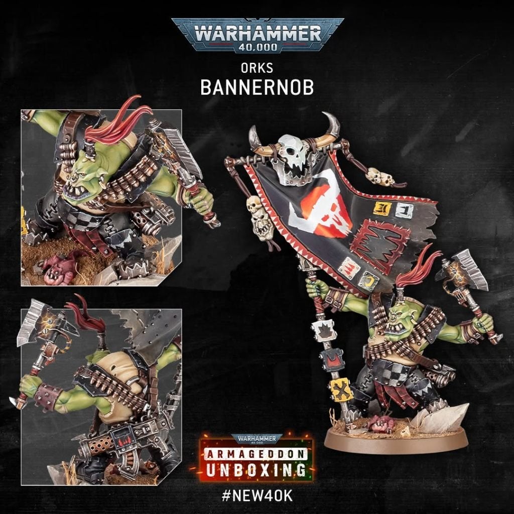 Warhammer 40k Ork Bannernob Armageddon, Ophalen of Verzenden, Nieuw, Warhammer 40000, Figuurtje(s)