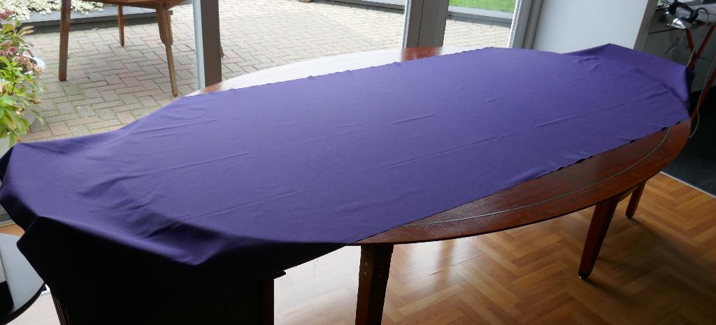 Coupon gordijnstof paars 100 x 300 cm., Paars, Ophalen of Verzenden, 30 tot 120 cm, Katoen