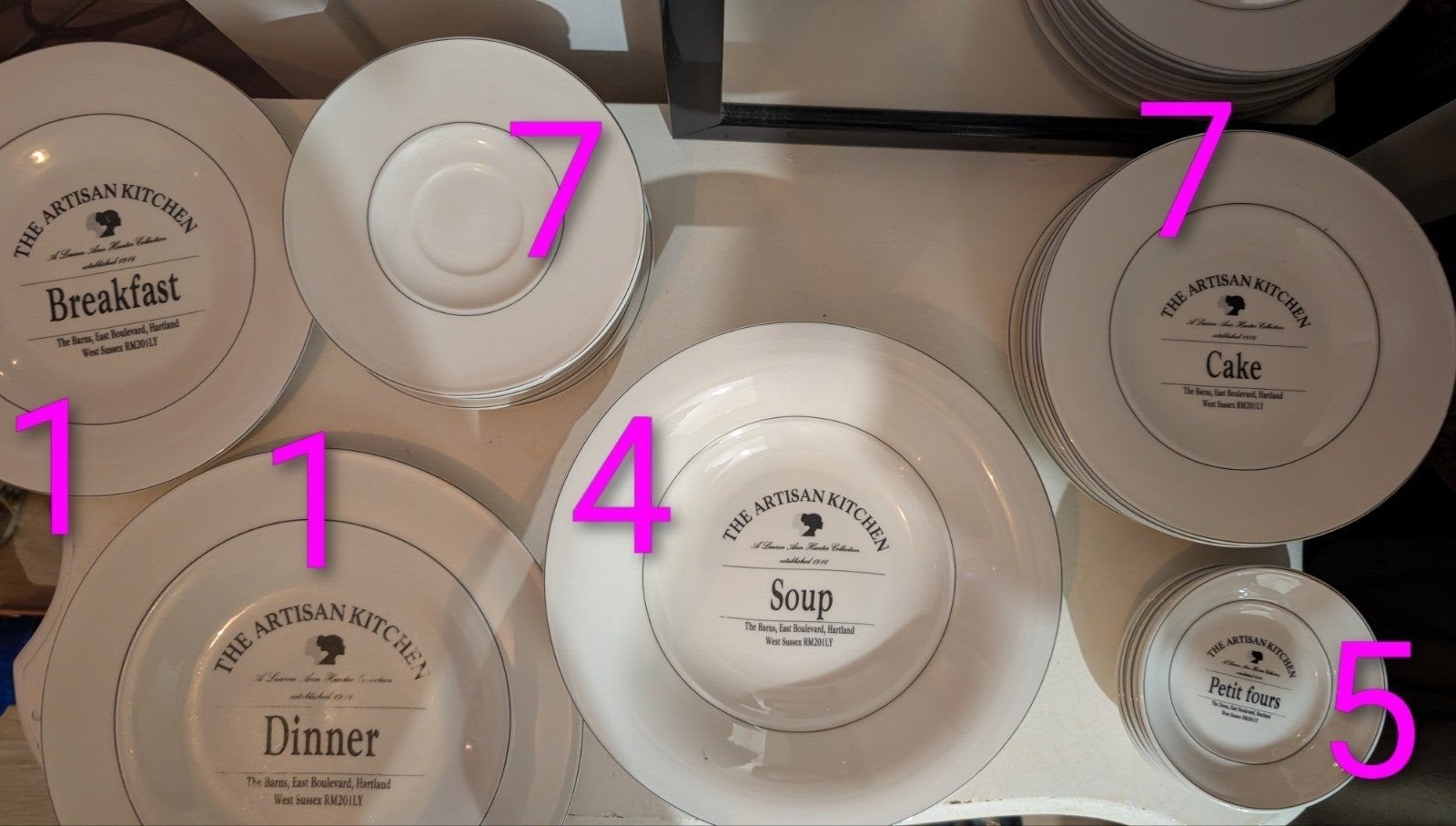 The Artisan Kitchen Servies - Diverse Borden, Ophalen of Verzenden, Zo goed als nieuw, Bord(en), Overige stijlen