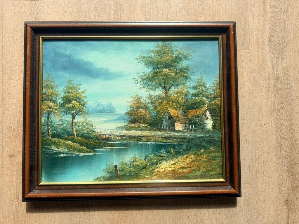 Schilderij 50x50 B Franken, Overige stijlen, Ophalen of Verzenden, Landschap, Origineel werk