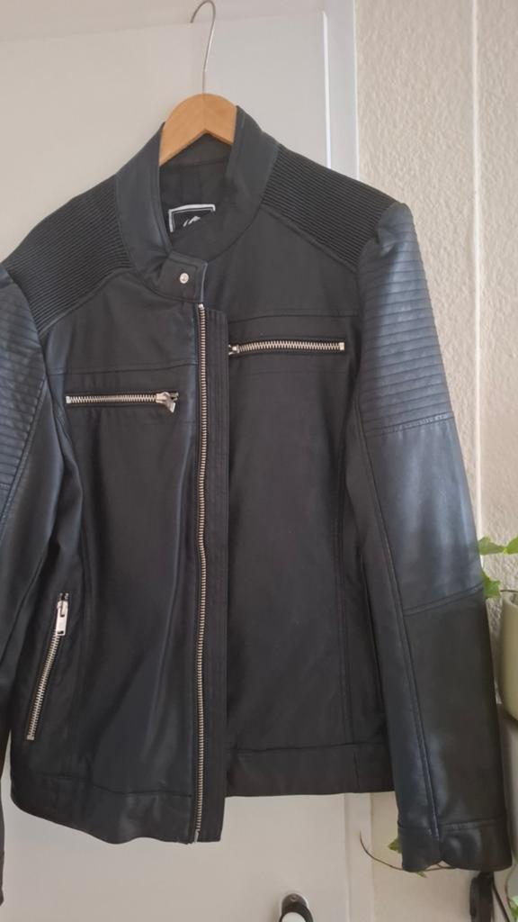 Cool Cat Zwart Imitatie Leren Jas Maat L Bikerjas, Kleding | Heren, Jassen | Zomer, Ophalen of Verzenden, Zo goed als nieuw, Zwart
