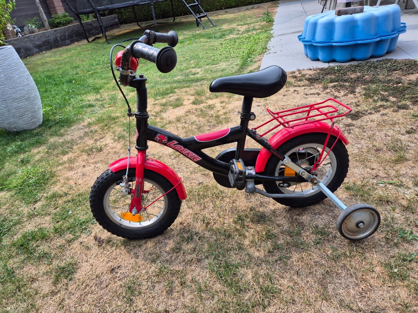 Loekie kinderfiets 12 inch met zijwieltjes, Fietsen en Brommers, Ophalen, Terugtraprem, Zijwieltjes, Gebruikt