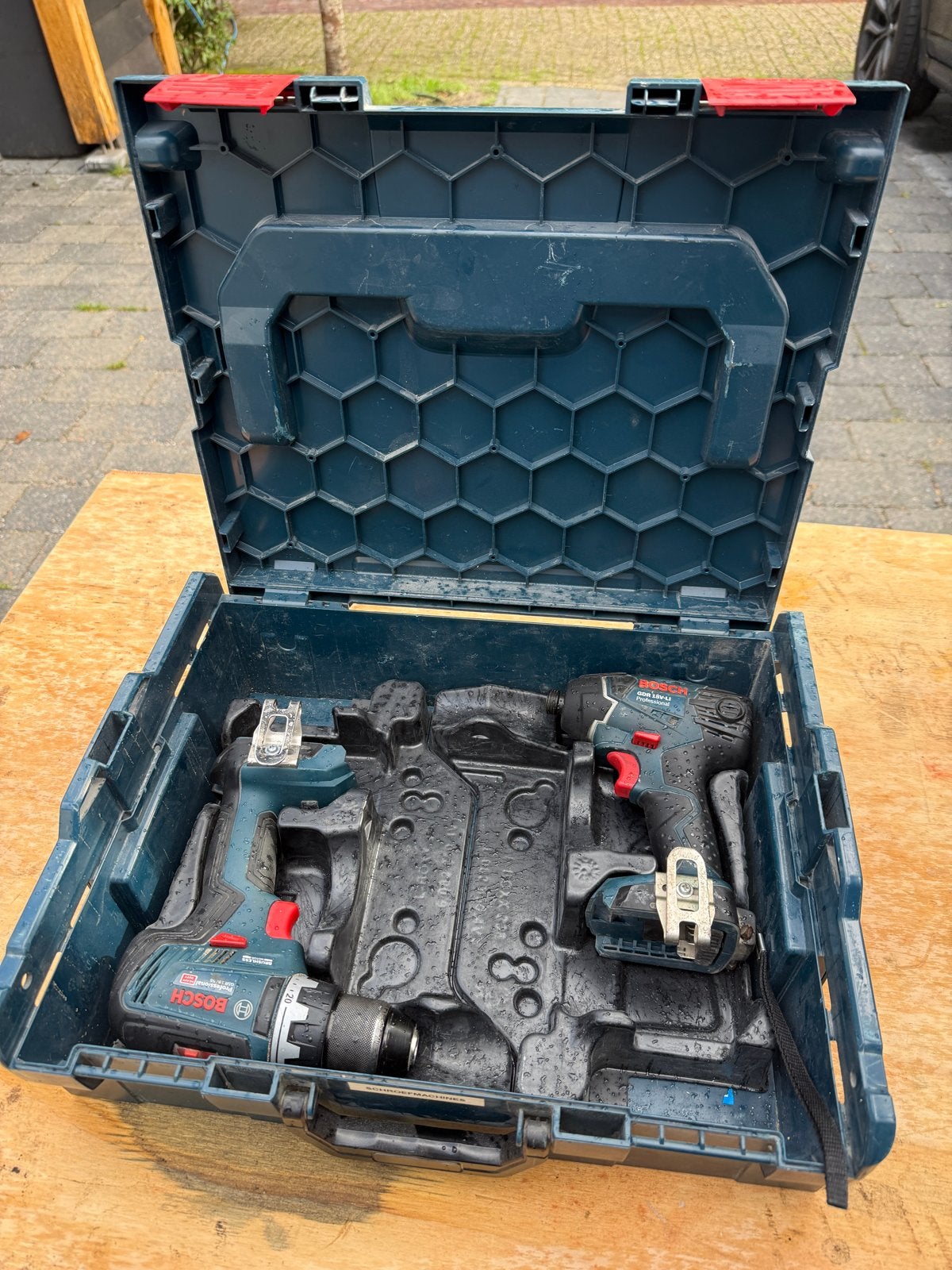 Bosch Boor- en Schroefmachine Set (GSR 18V-21 & GDR 18V-LI), Doe-het-zelf en Verbouw, Ophalen, Variabele snelheid, Boor- en Schroefmachine