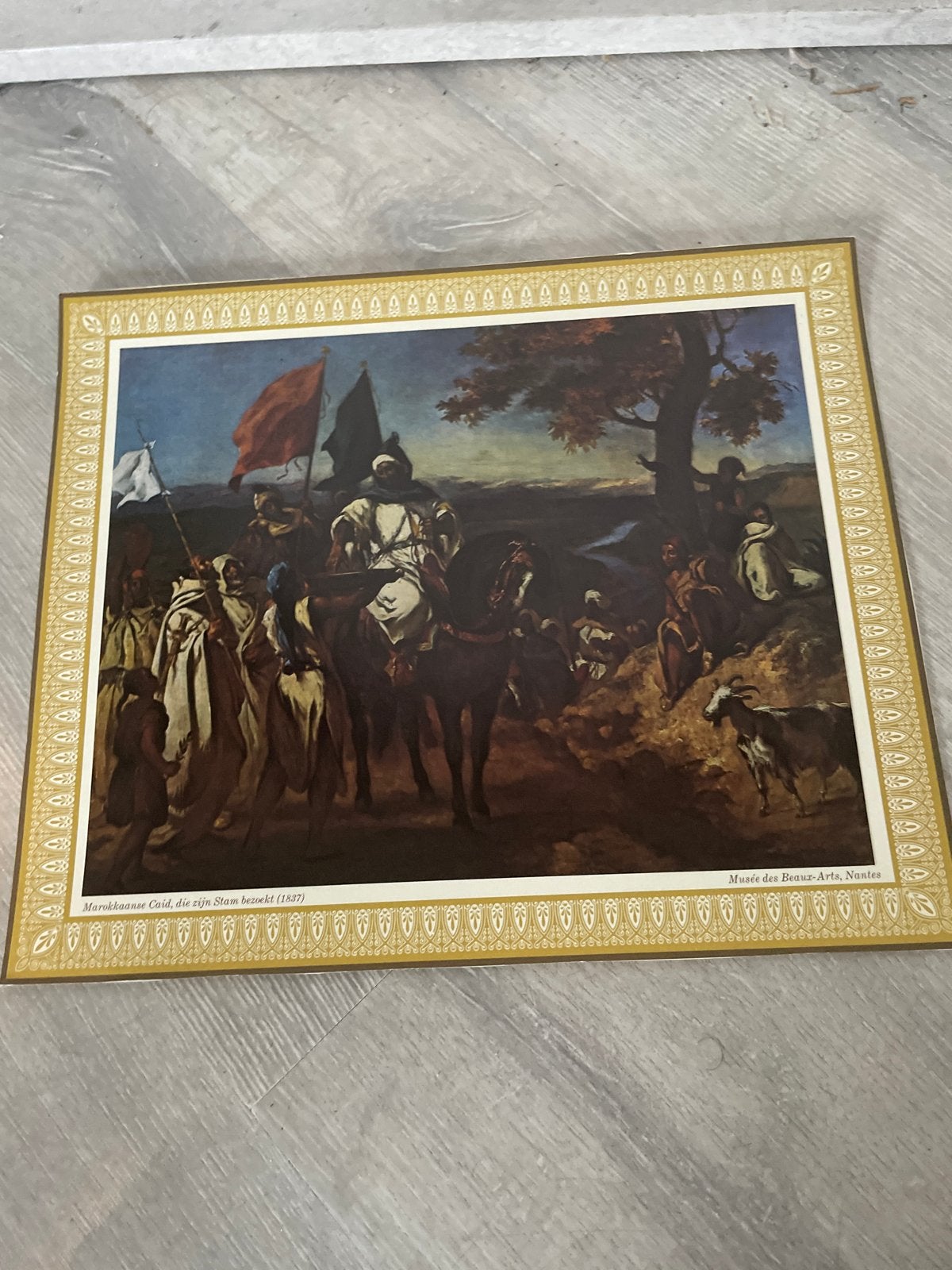 Marokkaanse Caïd, die zijn Stam bezoekt (1837) - Print, Portret of Personen, Ophalen of Verzenden, Klassiek, Print
