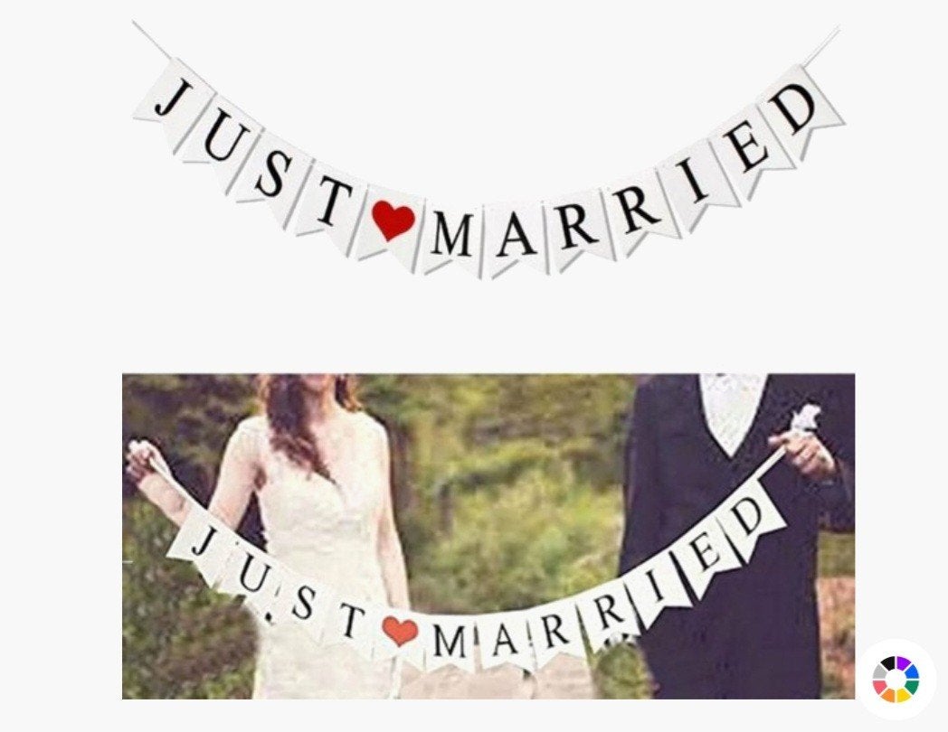 Just Married Slinger - Bruiloft Decoratie, Ophalen of Verzenden, Nieuw, Versiering, Geboorte of Huwelijk