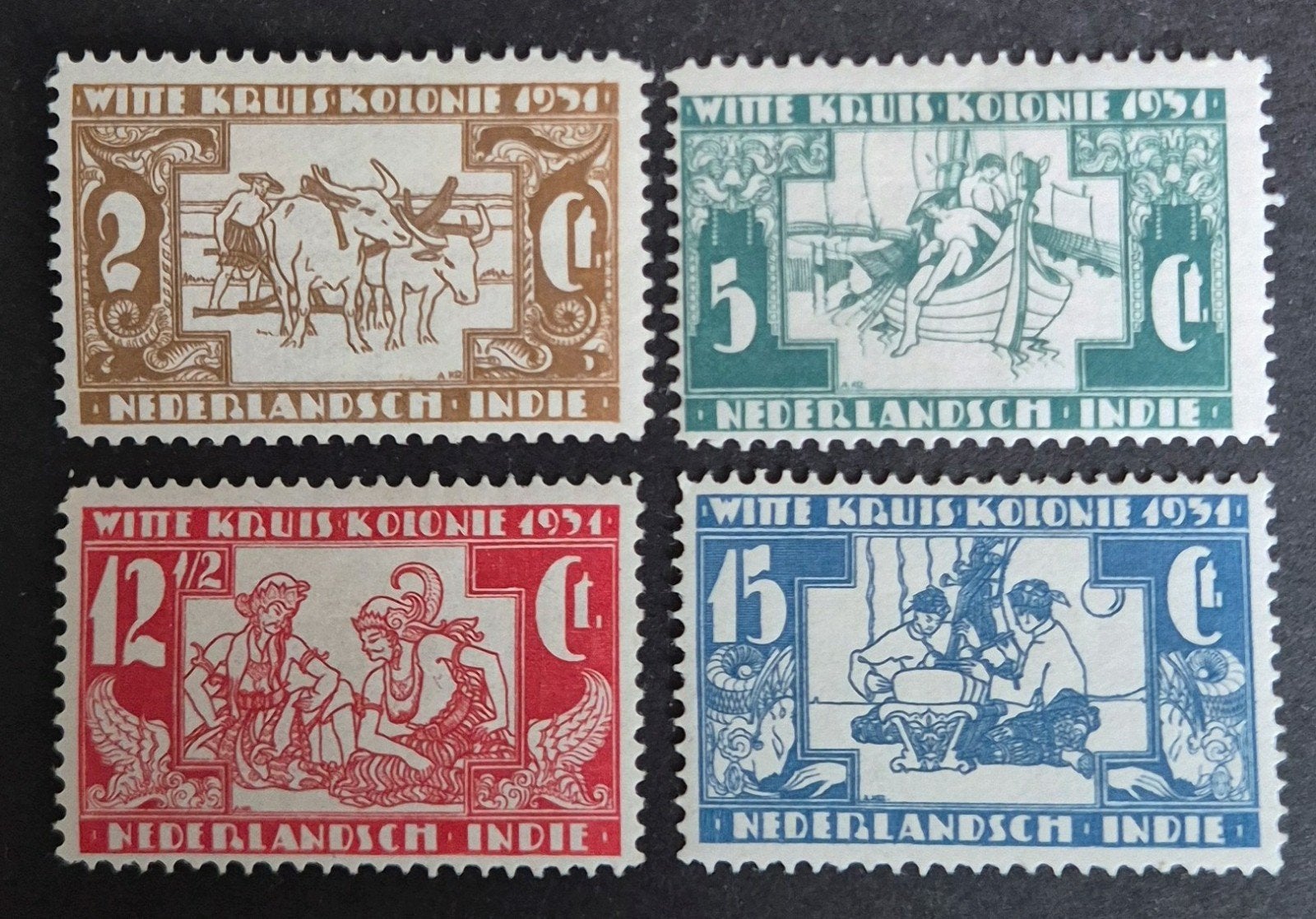 NVPH 172-165 Witte Kruiszegels., Ophalen of Verzenden, Postfris, Nederlands-Indië