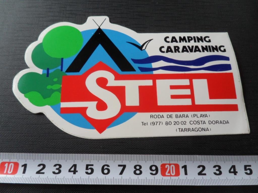 sticker Spanje STEL Camping Caravaning Roda De Bara Costa Vo, Ophalen, Zo goed als nieuw