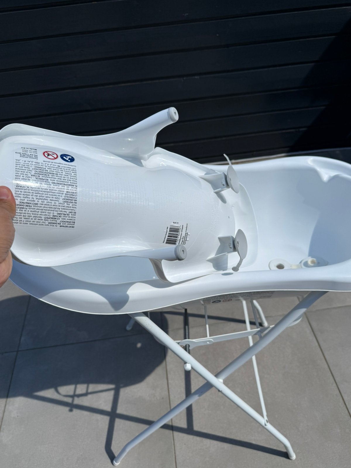Baby bath tub with stand, Ophalen, Zo goed als nieuw, Badje