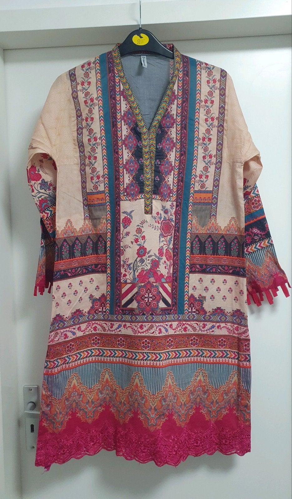 Prachtige Tuniek met Oosterse Print en Borduurwerk, Maat 38/40 (M), Meerkleurig, Ophalen of Verzenden, Onbekend