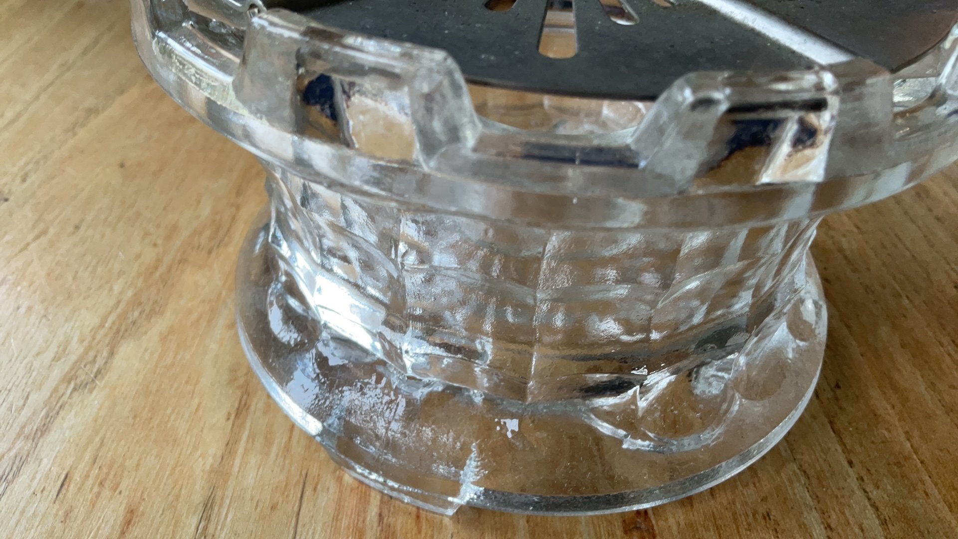 Theelicht / rechaud D.E? VERKADE ? Glas, Overige typen, Ophalen of Verzenden, Gebruikt