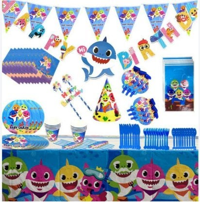Baby Shark feestartikelen ** NIEUW IN VERPAKKING **, Ophalen of Verzenden, Nieuw, Feestartikel, Verjaardag