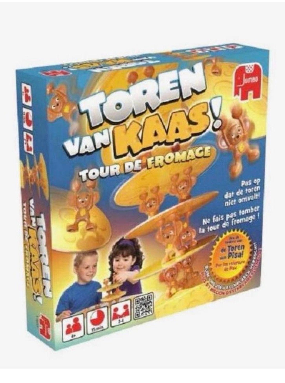 Toren van Kaas! - Leuk en spannend familiespel van Jumbo, Drie of vier spelers, Ophalen of Verzenden, Gebruikt